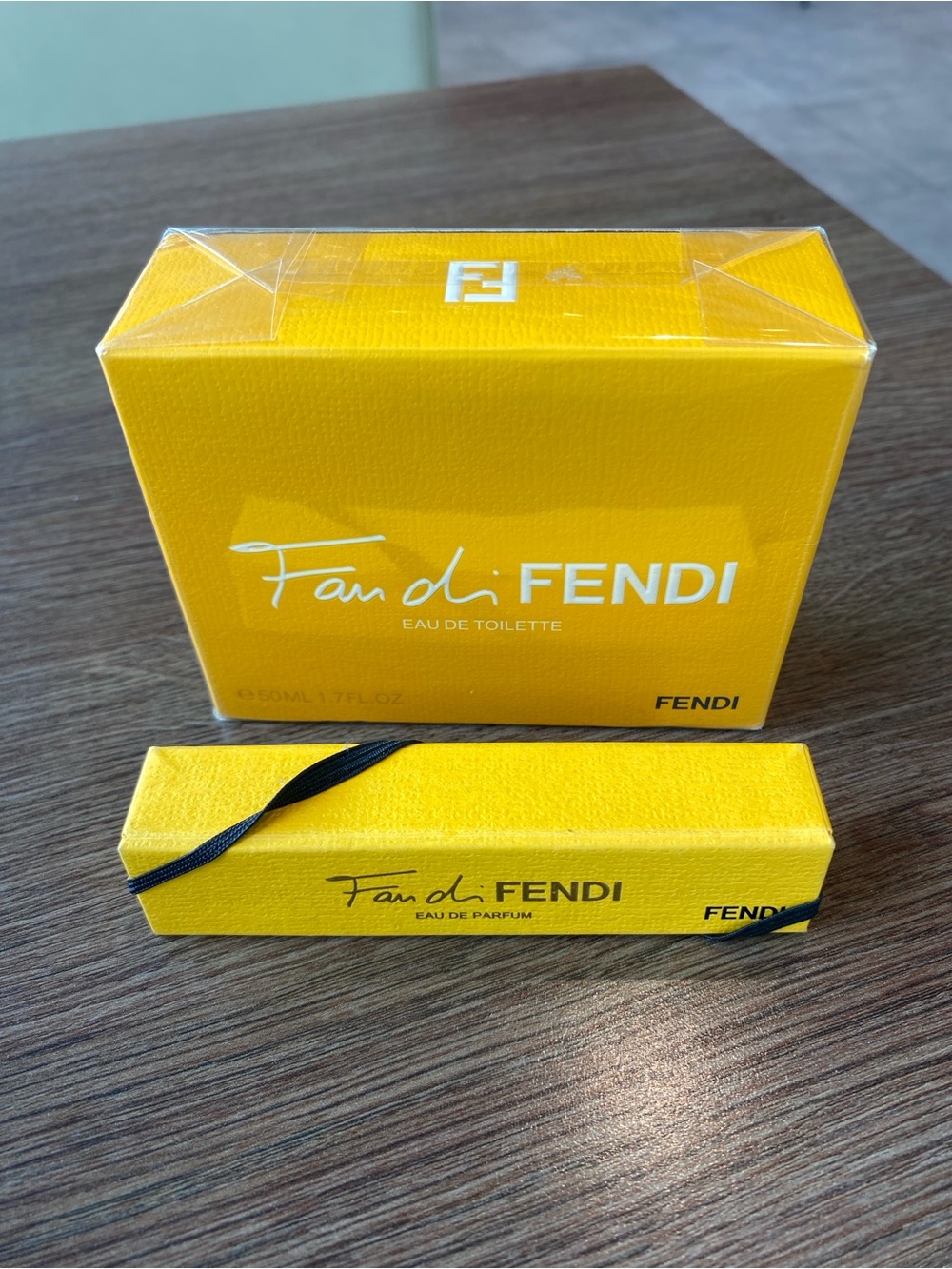 Fendi Fan di FENDI Bright Yellow Fragrance Set
 (1.7 FL OZ). Plus a travel size